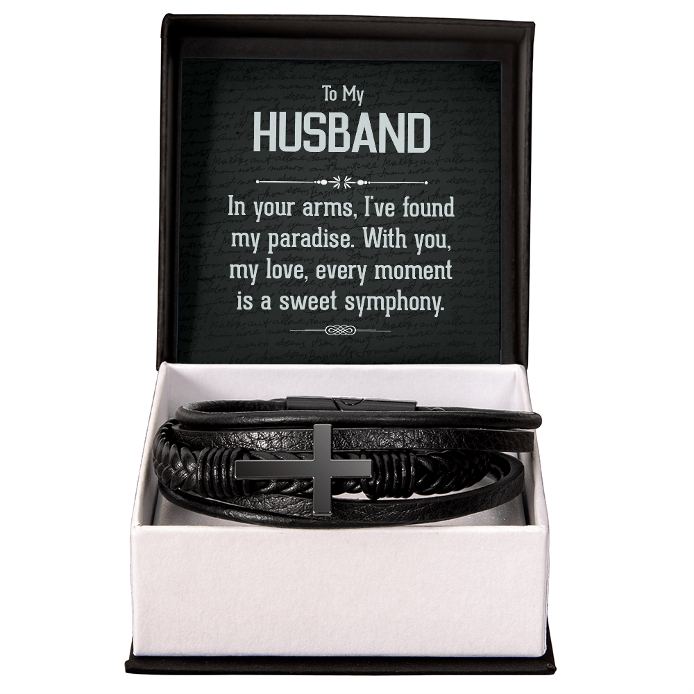 To My Husband - Cross Bracelet